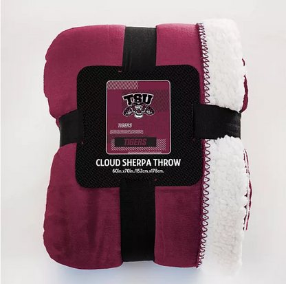 Officially Licensed NCAA Cloud Throw Blanket with Sherpa Back, 60" x 70"(Assorted Teams)