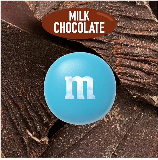 M&M’S Milk Chocolate Light Blue Bulk Candy in Resealable Pack (3.5 lbs.)