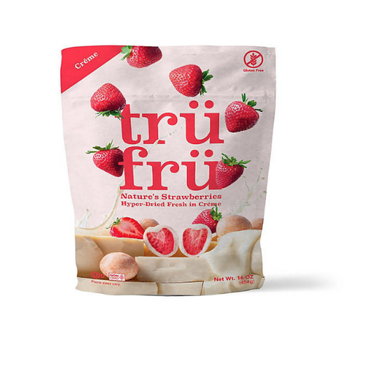 Tru Fru Hyper Dried Real Strawberries in White Crème Chocolate (16 oz.)