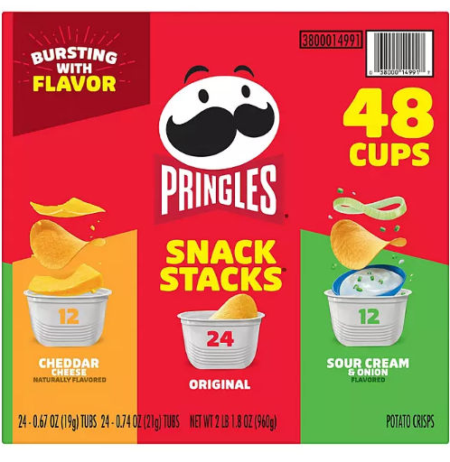 Pringles Potato Crisps Chips, Variety Pack, Snacks Stacks (33.8 oz. box, 48 ct.)