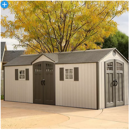 Lifetime 20' x 8' Outdoor Storage Shed (Dual Entry)