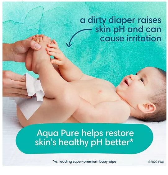 Pampers Aqua Pure Sensitive Baby Wipes, 13 Packs (728 ct.)