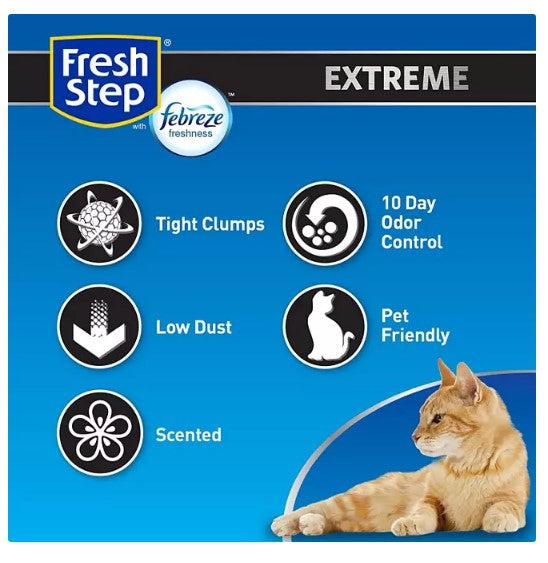 Fresh Step Extreme Clumping Cat Litter with Febreze, Mountain Spring Scent (42 lbs.)