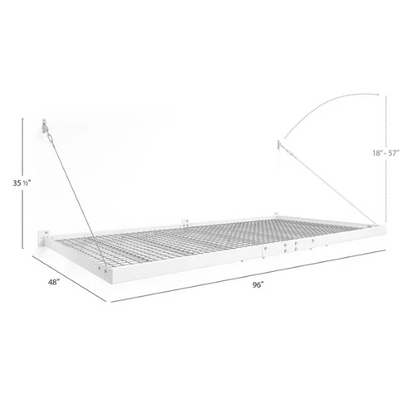 NewAge Products Pro Series 4'x8' and 2'x8' Wall-Mounted Steel Shelf Set