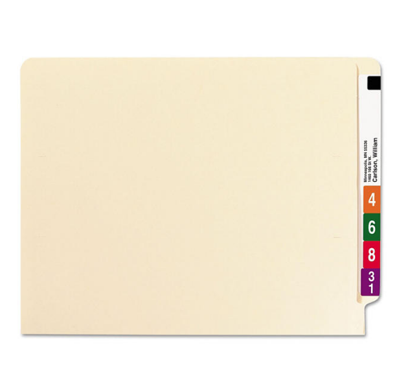 Smead Reinforced Straight End Tab Two Fastener Heavyweight File Folder, Manila (Letter, 50ct.)