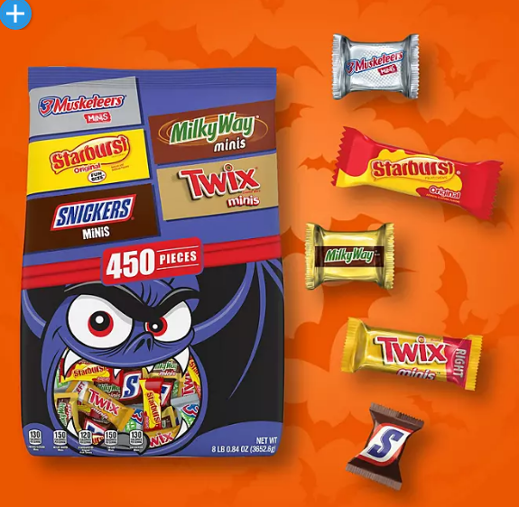 Milky Way, Snickers, Twix, Starburst & More Bulk Halloween Candy (450 ct.)