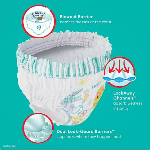 Pampers Cruisers 360 Diapers Gap-Free Fit (Sizes: 4-6)