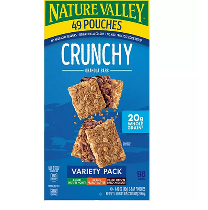 Nature Valley Crunchy Granola Bars, Variety Pack (49 ct.)