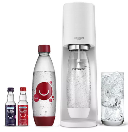 SodaStream Terra Starter Kit w/ Cherry Bubly Designed Bottle