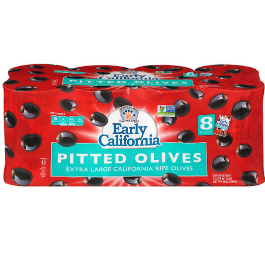 Early California Extra-Large Pitted Olives (6 oz., 8 pk.)