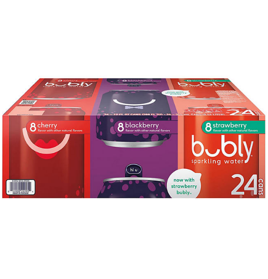 Bubly Berry Sparkling Water Variety Pack (12 fl. oz., 24 pk.)