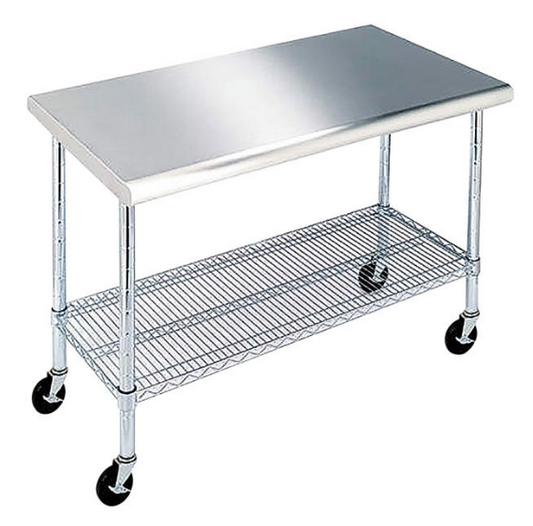 Member's Mark Work Table with 49" Stainless Steel Top