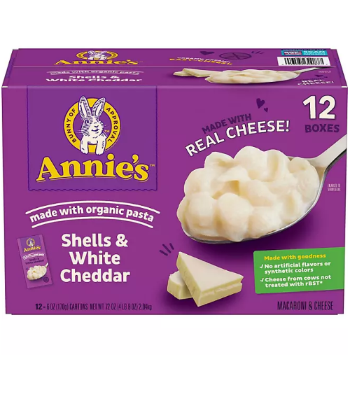 Annie's Shells and White Cheddar Mac and Cheese (12 pk.)