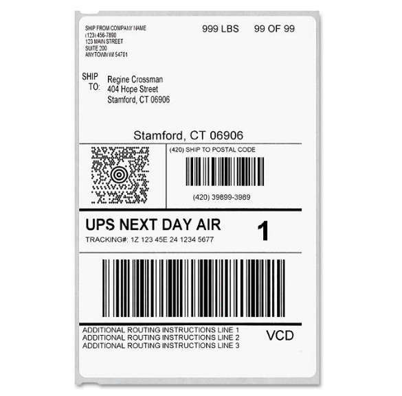 DYMO - Label Writer Shipping Labels, 4 x 6, White - 220/Roll