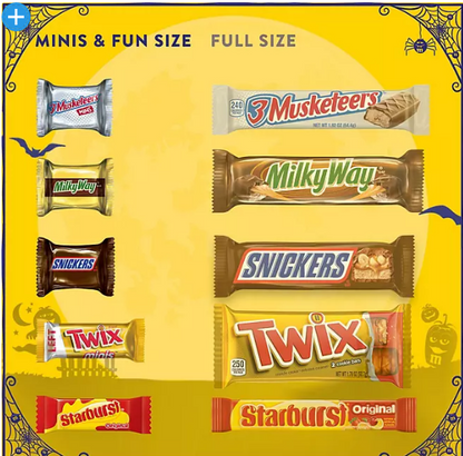 Milky Way, Snickers, Twix, Starburst & More Bulk Halloween Candy (450 ct.)