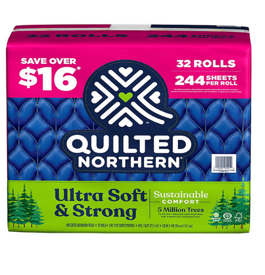 Quilted Northern Ultra Soft & Strong 2-Ply Toilet Paper, Septic Safe (244 sheets/roll, 32 rolls)