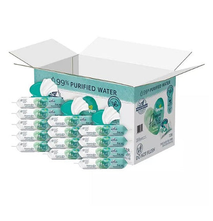 Pampers Aqua Pure Sensitive Baby Wipes, 13 Packs (728 ct.)