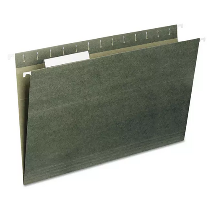 Smead 1/3 Cut Adjustable Positions Hanging File Folders, Green (Legal, 25ct.)