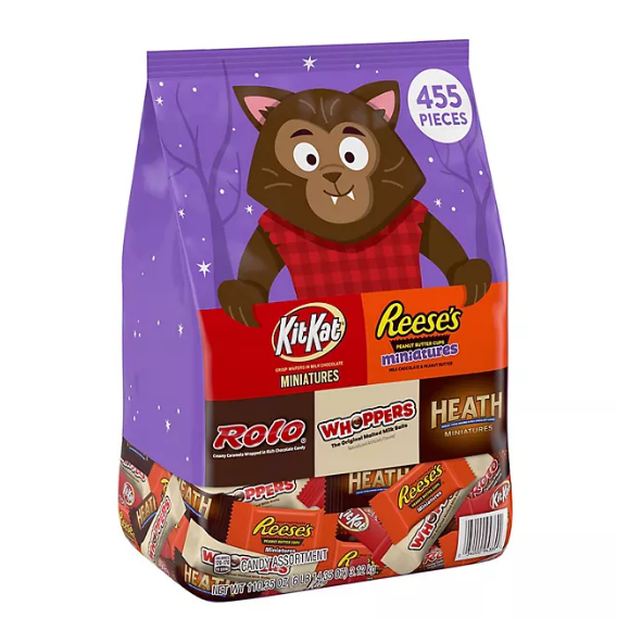 Hershey Assorted Chocolate Flavors Bite Size, Halloween Candy Bulk Bag (110.35 oz., 455 ct.)