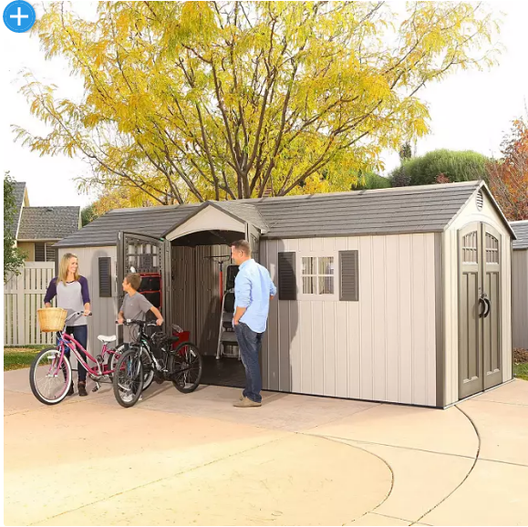 Lifetime 20' x 8' Outdoor Storage Shed (Dual Entry)