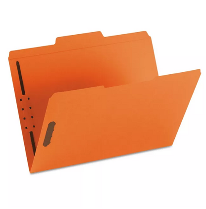 Smead 1/3 Cut Assorted Positions File Folders, Two Fasteners, Letter, 50ct., Select Color