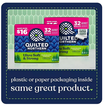 Quilted Northern Ultra Soft & Strong 2-Ply Toilet Paper, Septic Safe (244 sheets/roll, 32 rolls)