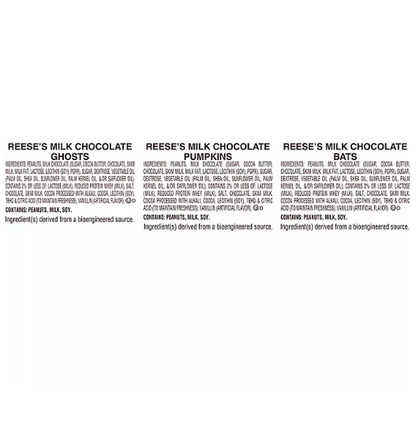 REESE'S Milk Chocolate Peanut Butter Snack Size, Halloween Assorted Shapes Candy Bulk Variety Bag (67.2 oz., 112 pc.)