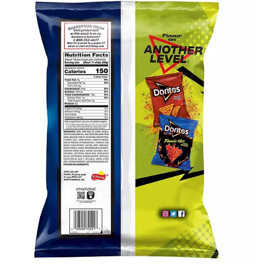 Doritos Collisions Tortilla Chips Cool Ranch and Tangy Pickle (18.375 oz.)