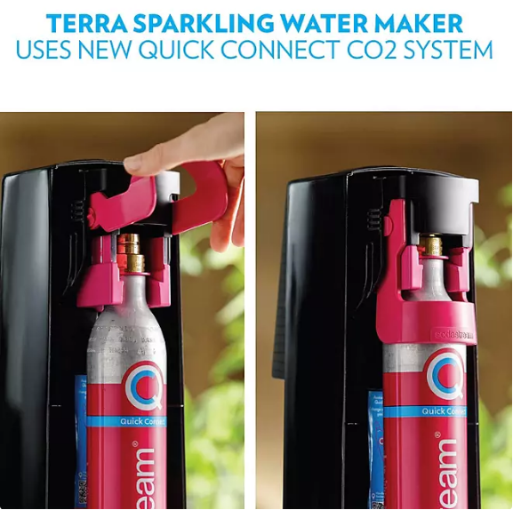 SodaStream Terra Starter Kit w/ Cherry Bubly Designed Bottle