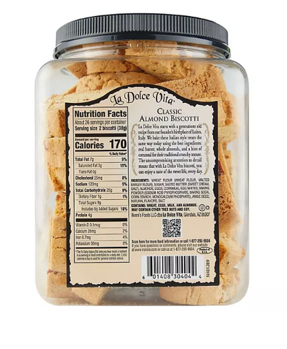 La Dolce Vita Classic Almond Biscotti (35.2 oz.)