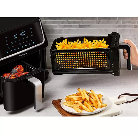 PowerXL 10-Quart Dual-Basket 7-in-1 Vortex Air Fryer