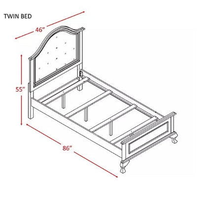 Jenna Bed with Rolling Trundle (Assorted Sizes)