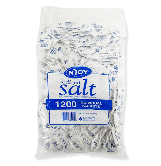 N'Joy Iodized Salt (.5 g., 1,200 ct.)(3 PK)