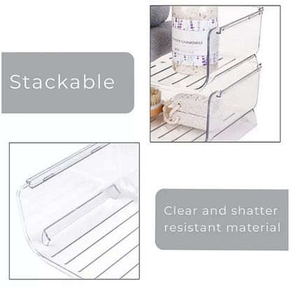 Smart Design 2 Pack Clear Stackable Bottle Organizer