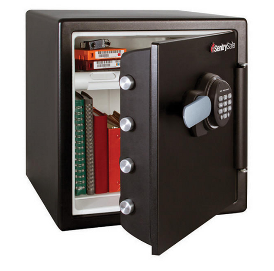 SentrySafe SFW123FTC Fire-Resistant and Water-Resistant Safe with Digital Lock, 1.23 Cu. ft.