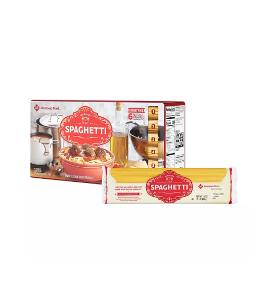 Member's Mark Spaghetti Pasta Pantry Pack (1 lb., 6 pk.)