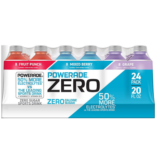 Powerade Zero Sports Drink Variety Pack (20 fl. oz., 24 pk.)