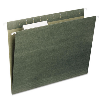 Smead 1/3 Cut Adjustable Positions Hanging File Folders, Green (Letter, 25ct.)