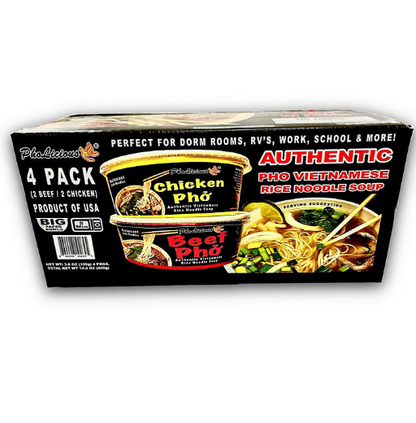 PhoLicious Authentic Pho Vietnamese Rice Noodle Soup, Variety Pack (4 pk.)