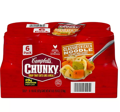 Campbell's Chunky Classic Chicken Noodle Soup (18.6 oz., 6 pk.)