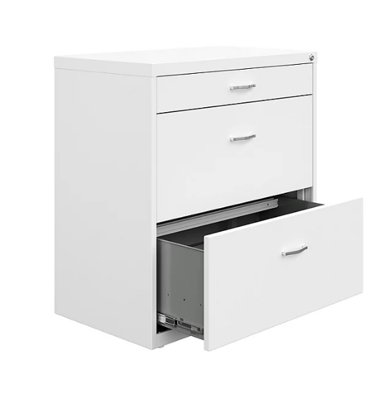 Hirsh 30" Wide 3-Drawer Lateral File Cabinet (Assorted Colors)