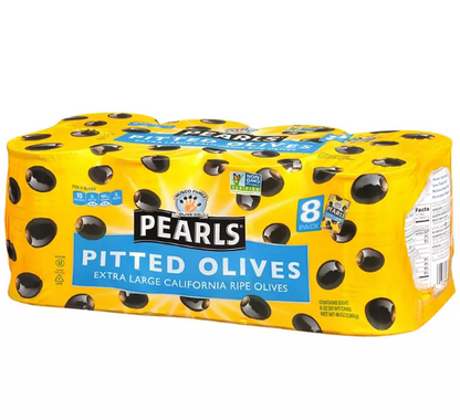 Pearls Extra-Large Pitted Olives (6 oz., 8 pk.)