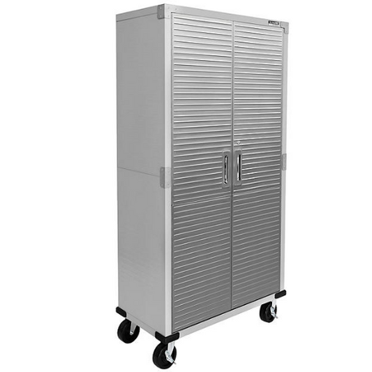 Seville Classics UltraHD Steel Tall Storage Cabinet, 36" W x 18" D x 72" H