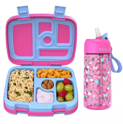 Bentgo Kids Prints Lunch Box & Water Bottle Set (Assorted Color