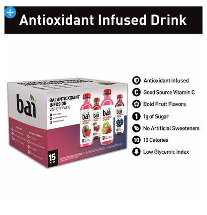 Bai Hillside Variety Pack (18 fl. oz., 15 pk.)