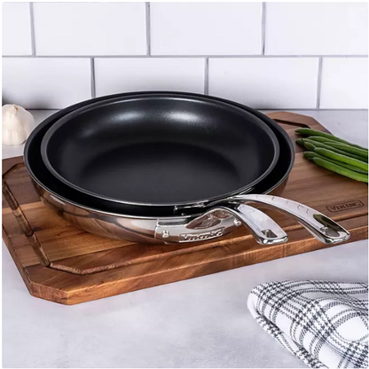 Viking 3-Ply 2-Piece Stainless Steel Nonstick Fry Pan Set