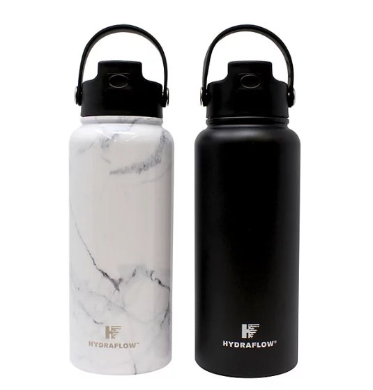 Hydraflow 34-oz. Double Wall Stainless Steel Bottle, 2 Pack (Assorted Colors)