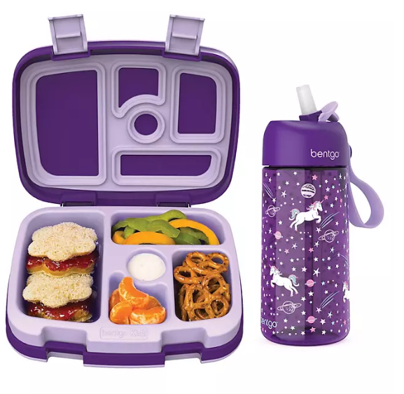 Bentgo Kids Prints Lunch Box & Water Bottle Set (Assorted Color