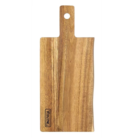 Viking Acacia Wood 2-Piece Paddle and Cutting Board Serving Set