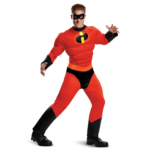 Disguise Mr. Incredible Classic Halloween Adult Costume (Assorted Sizes)